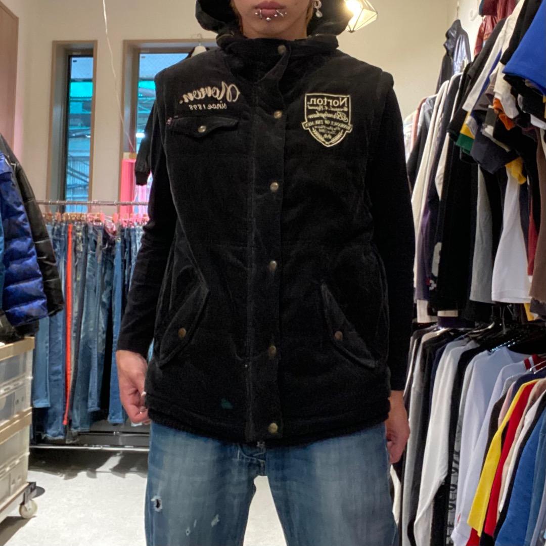 Norton L ピグメント 刺繍 ボア y2k 2wayコーデュロイジャケット