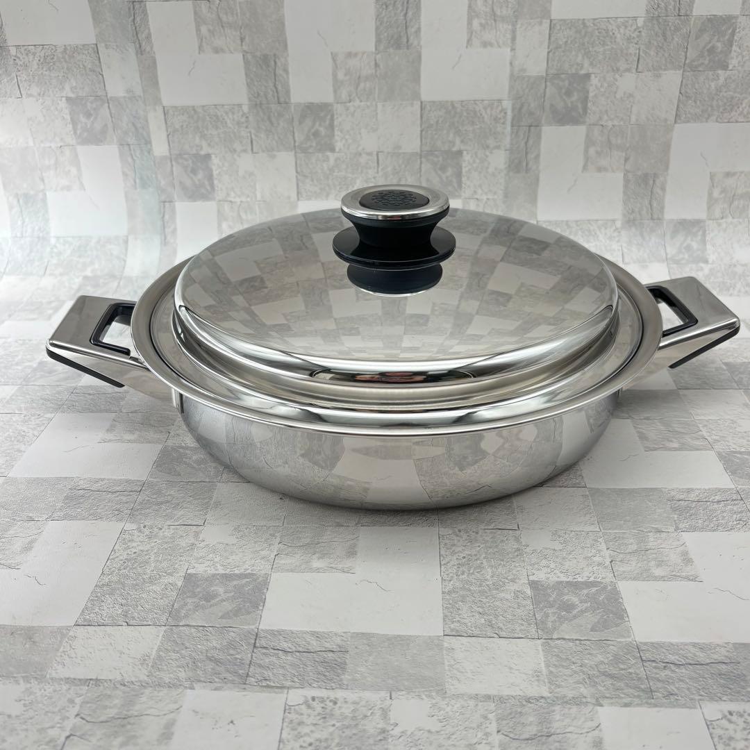 レインボークッカー プレミアム 浅鍋 26cm 未使用 箱あり　両手鍋