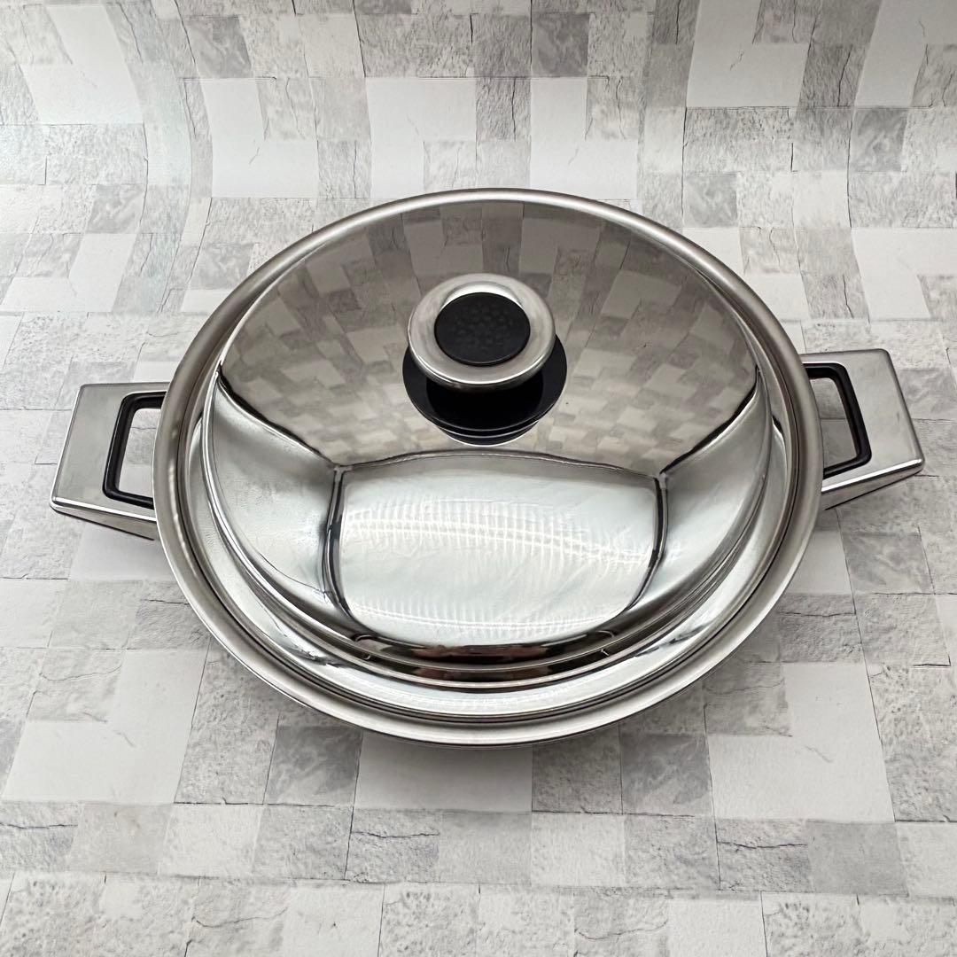 レインボークッカー プレミアム 浅鍋 26cm 未使用 箱あり　両手鍋