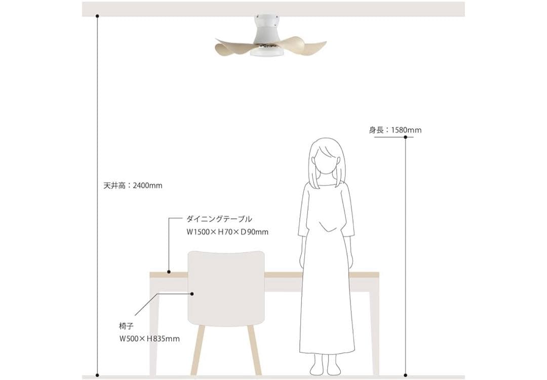 HotaluX LEDシーリングファン 6畳 調光調色 DCモーター リモコン付