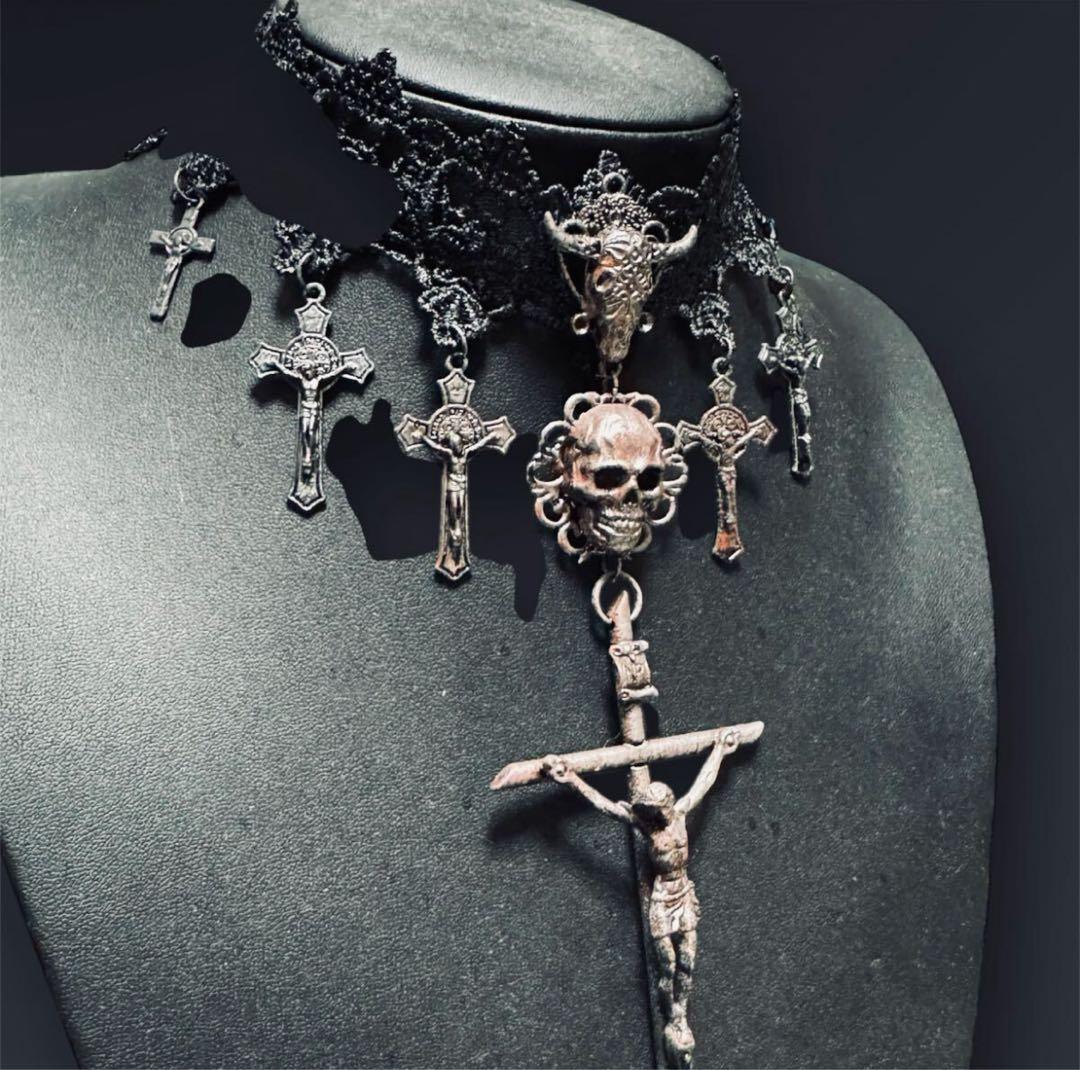 ★一点物★ジャンポールゴルチエ バッファロースカルチョーカーネックレス激レア希少