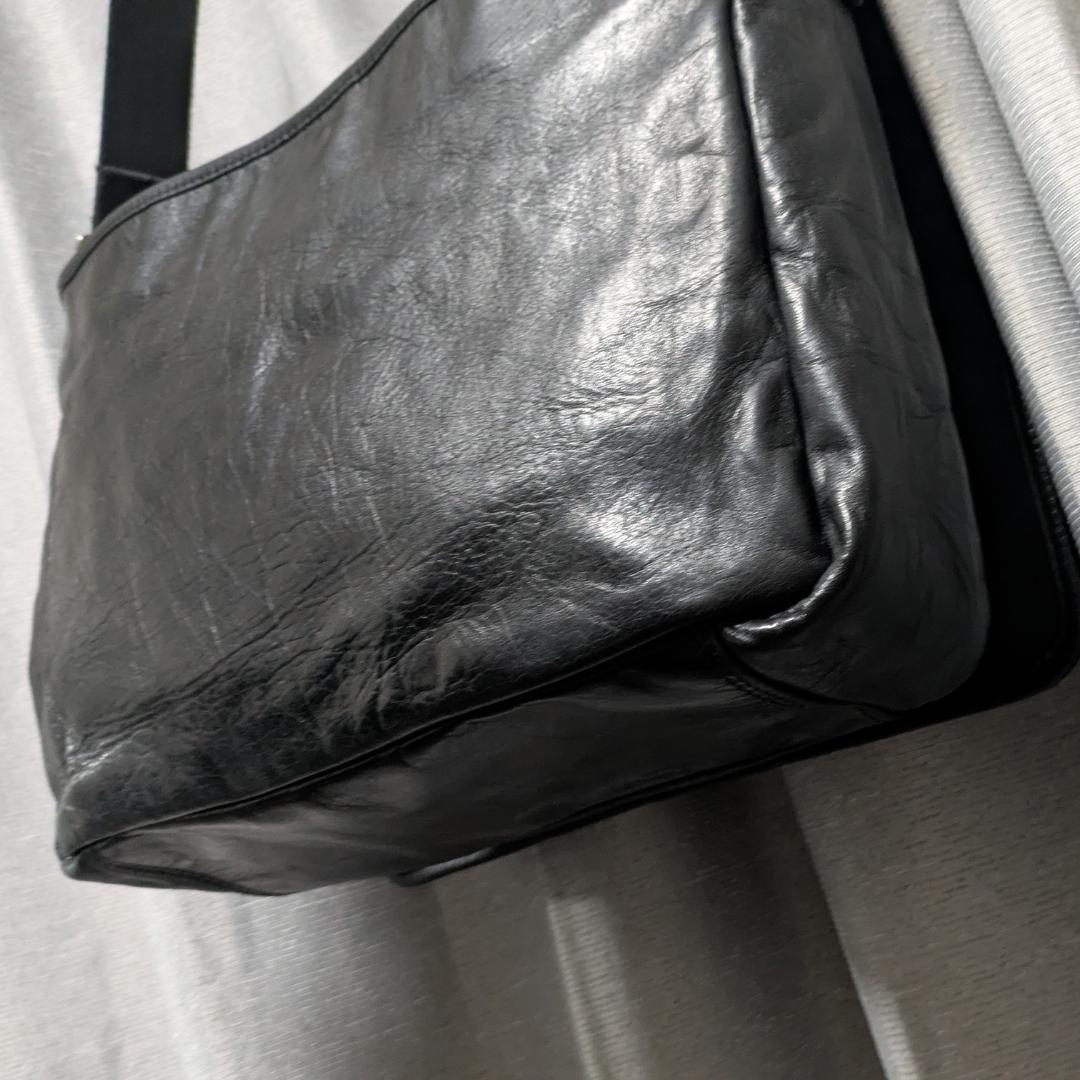 【価格変更済】ブラックレザーバッグ BURBERRY BLACK LABEL