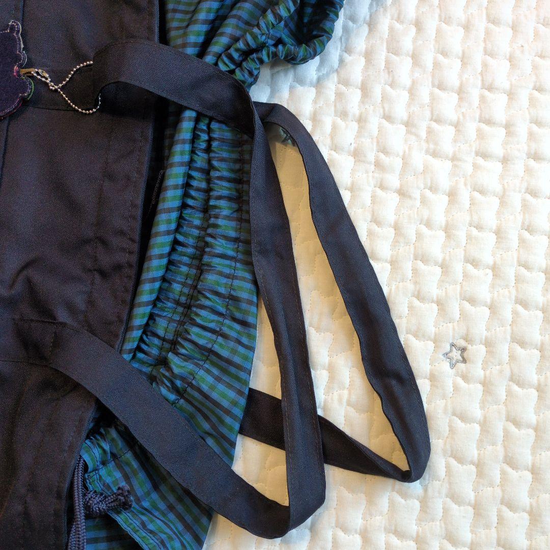 familiar マザーズバッグ ネイビー チェック柄