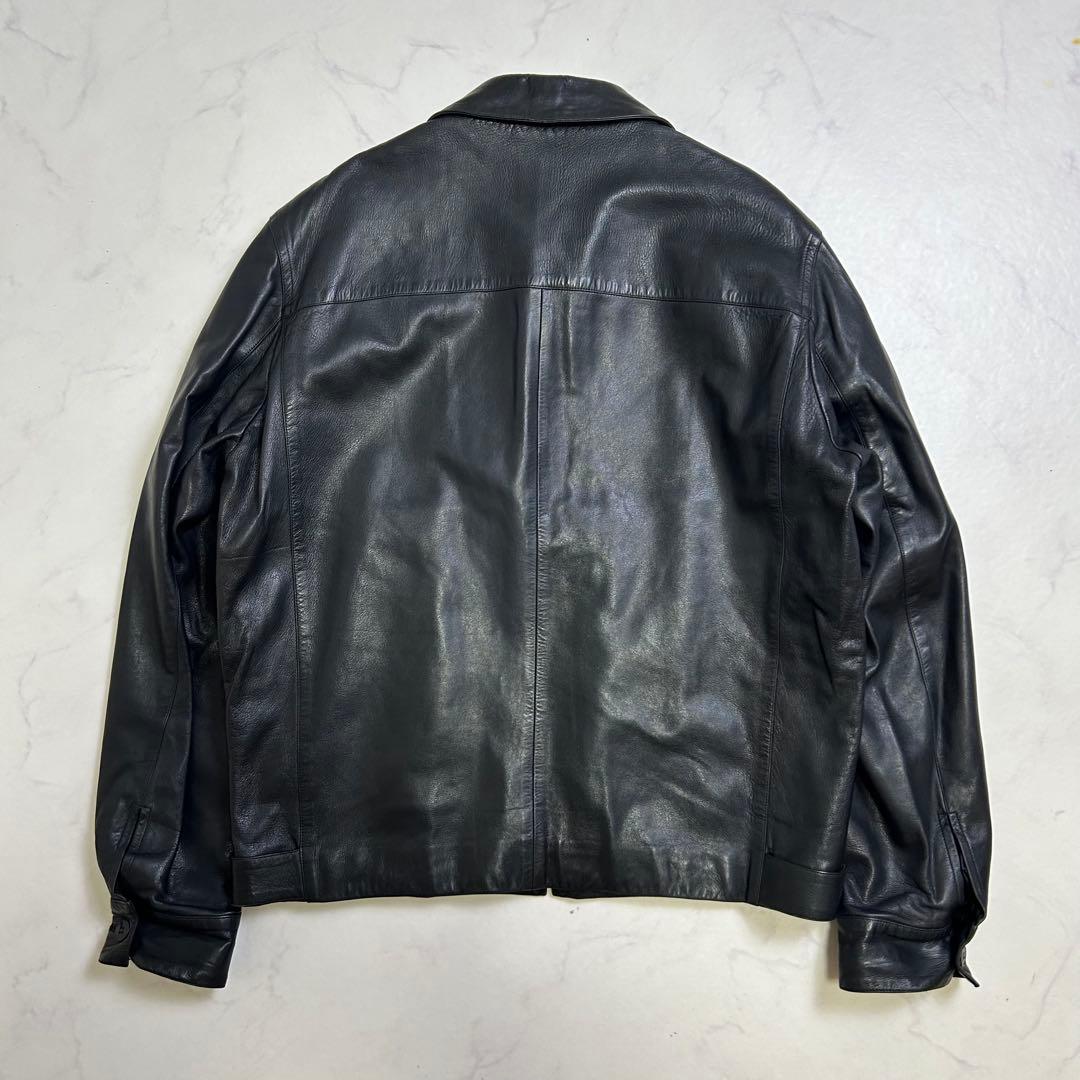 【90s】仏製 アニエスベーオム レザー ドリズラージャケット 黒 riri