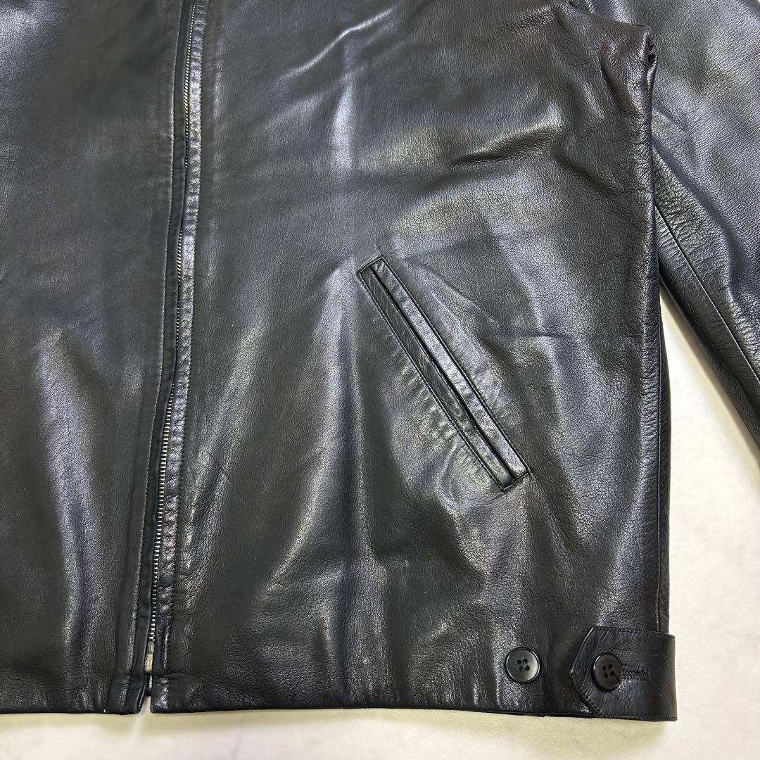 【90s】仏製 アニエスベーオム レザー ドリズラージャケット 黒 riri