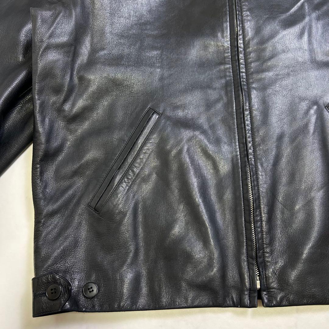 【90s】仏製 アニエスベーオム レザー ドリズラージャケット 黒 riri
