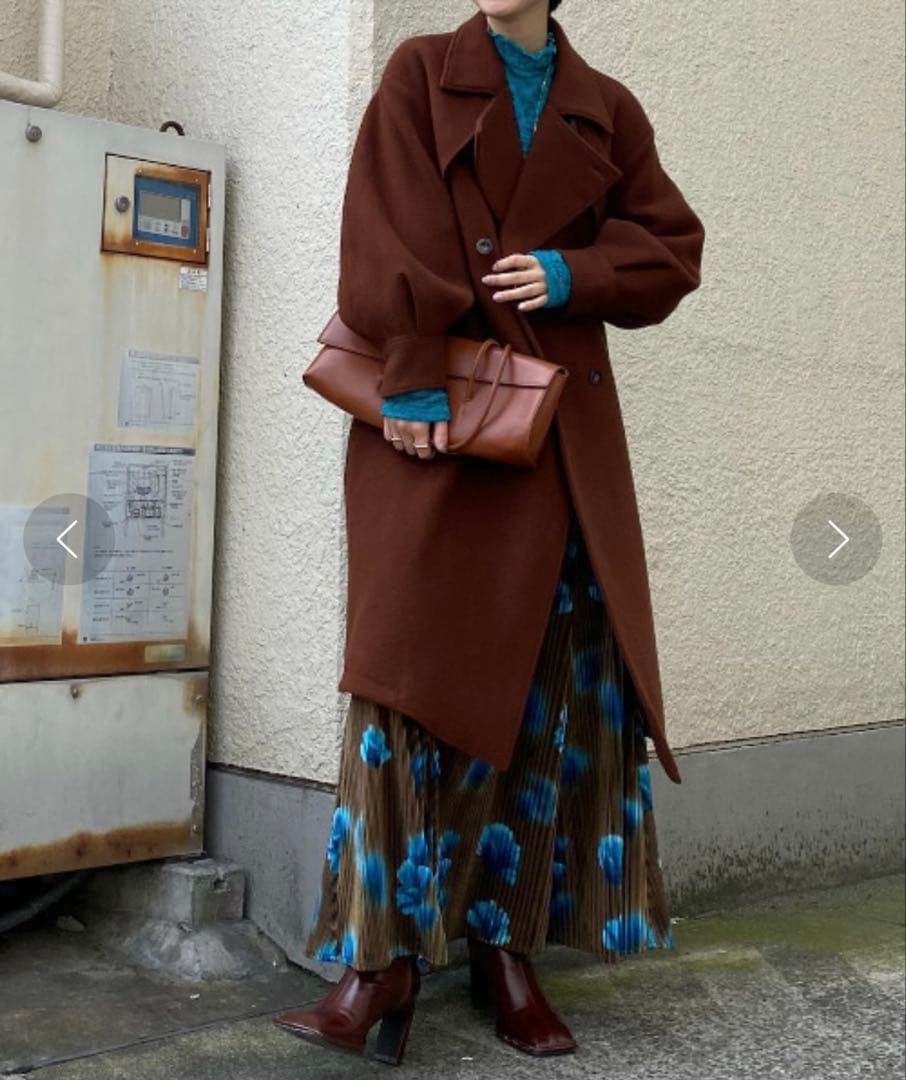 【Ameri】　MILA VELOUR CUT SKIRT M