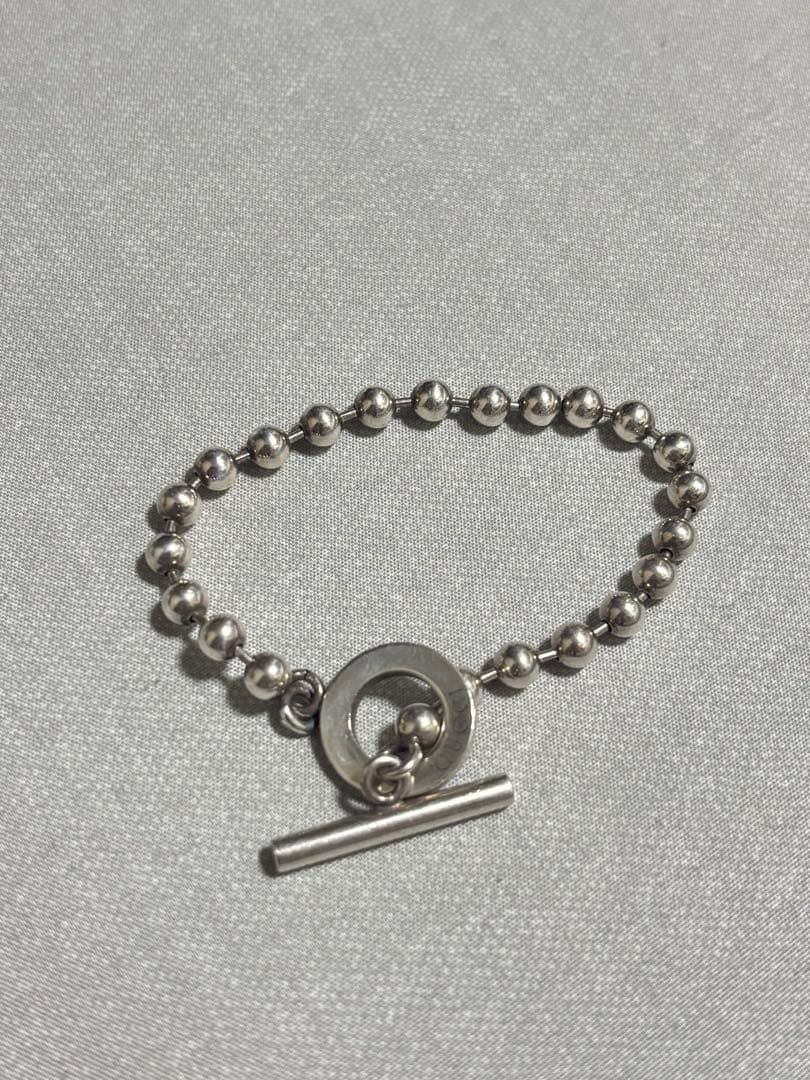 GUCCI シルバー ビーズブレスレット 18 cm