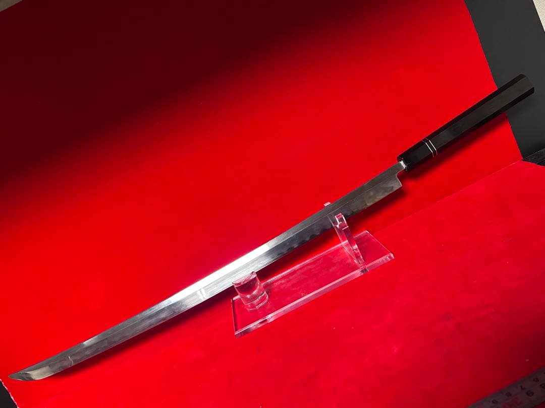 01562 包丁　和包丁　マグロ包丁　玉鋼　刃文綺麗　未使用品