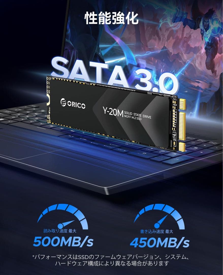 内蔵型SSD ORICO Y20M M.2 SATA SSD 2TB