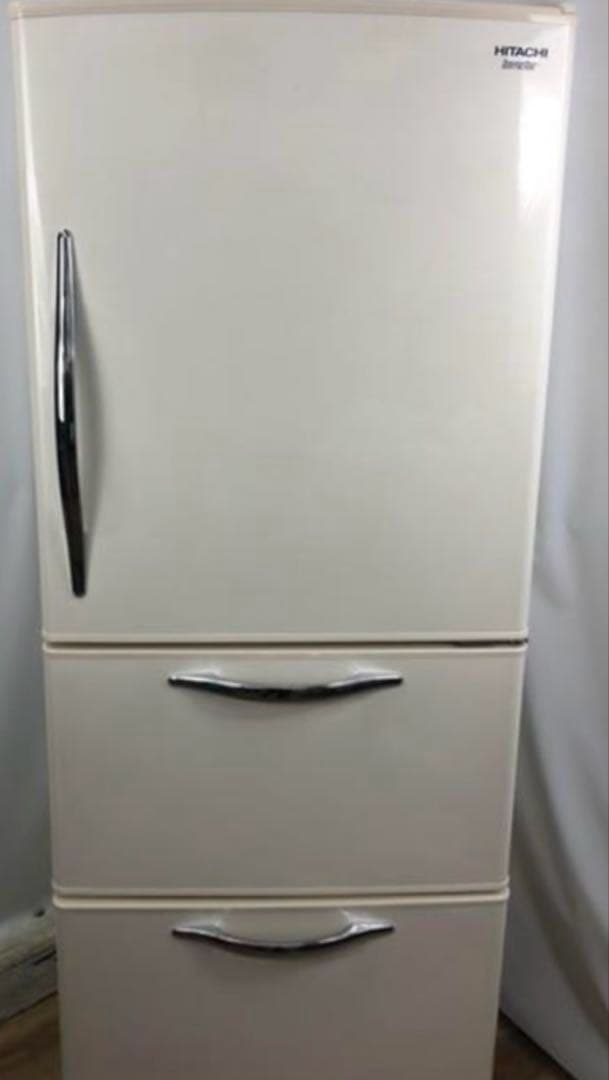 冷凍冷蔵庫 コンパクト3ドア 265L ベージュ レトロ 右開き日立 一人暮らし