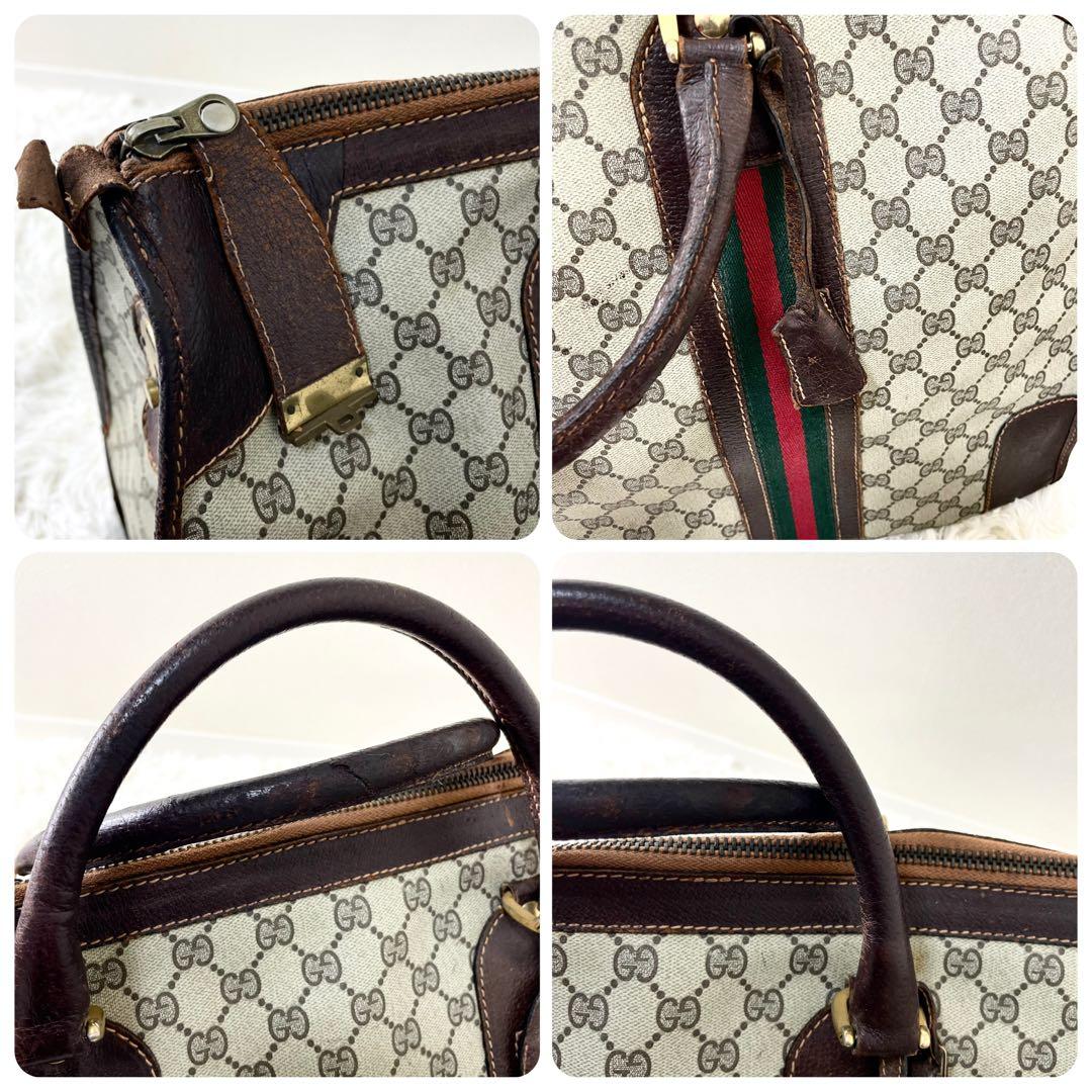 グッチ　GUCCI ボストンバッグ　旅行カバン　大容量　シェリーライン