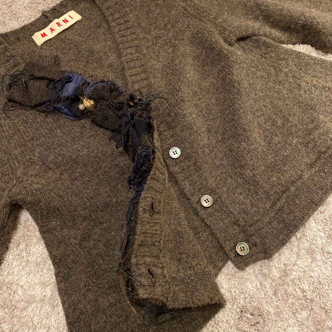 【MARNI 】モチーフ付きカーディガン 38