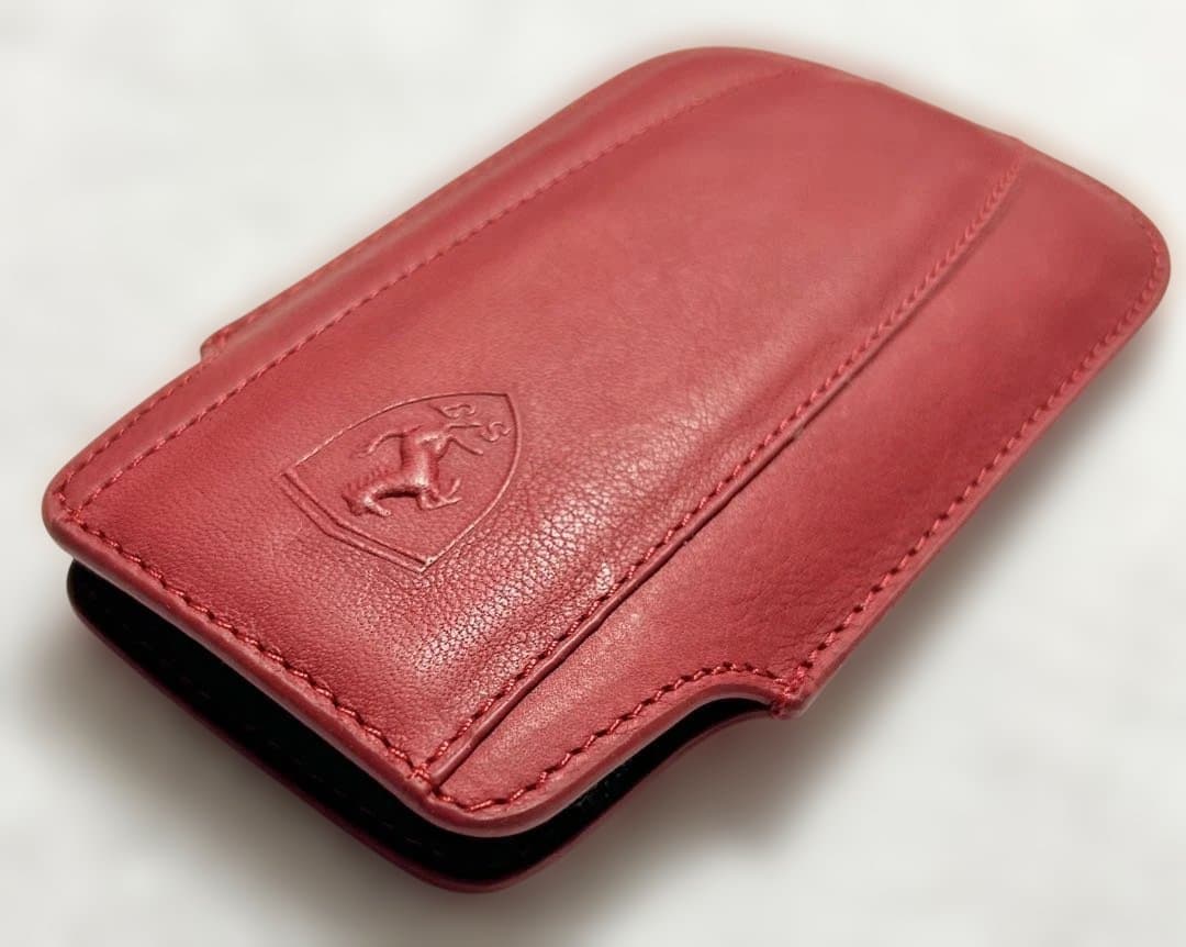 フェラーリ FIクラブ　Phone 3G 3GS 4G 4GS用レッド本革ケース