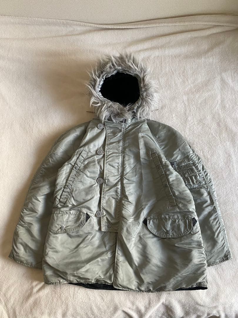 80s 3本線 USA製 旧タグ ALPHA N-3B シルバー