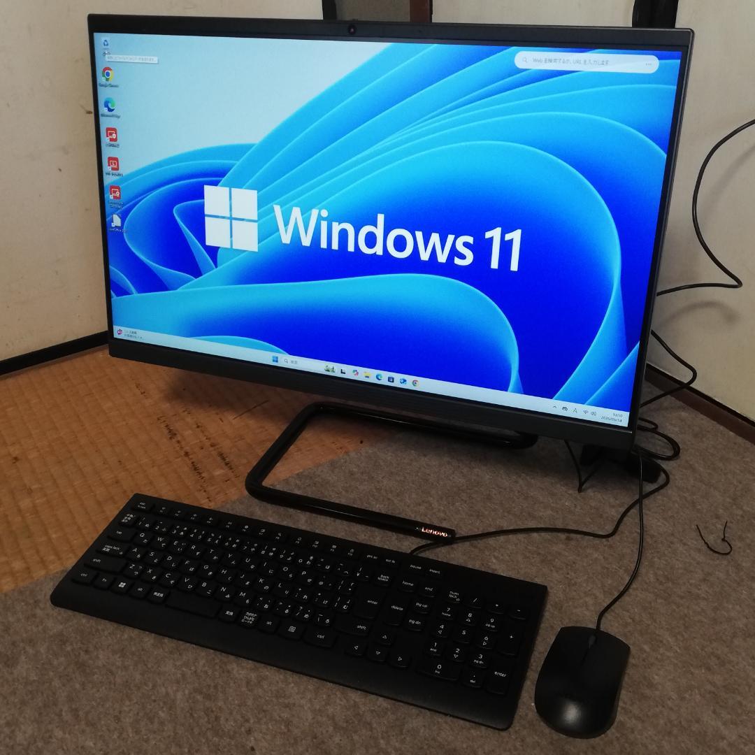 レノボ　超狭枠の24インチ一体型PC　i5-8400T 8G/512SSD