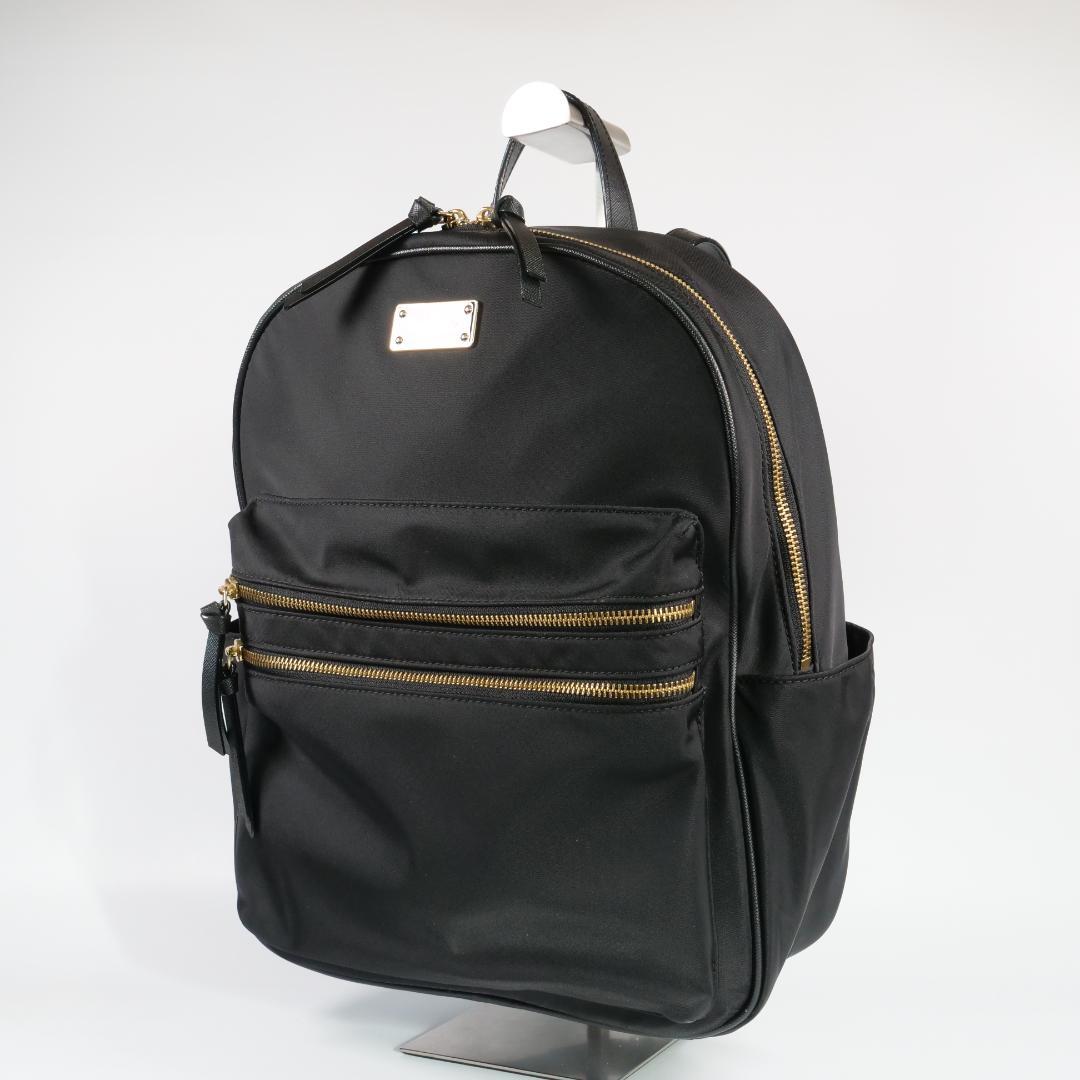 極美品✨ ケイトスペード リュック バックパック ナイロン ブラック 金ロゴ