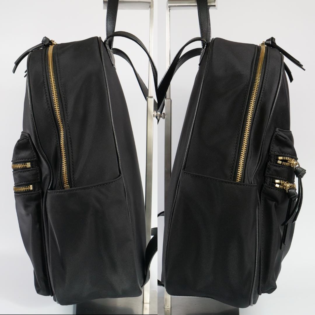 極美品✨ ケイトスペード リュック バックパック ナイロン ブラック 金ロゴ