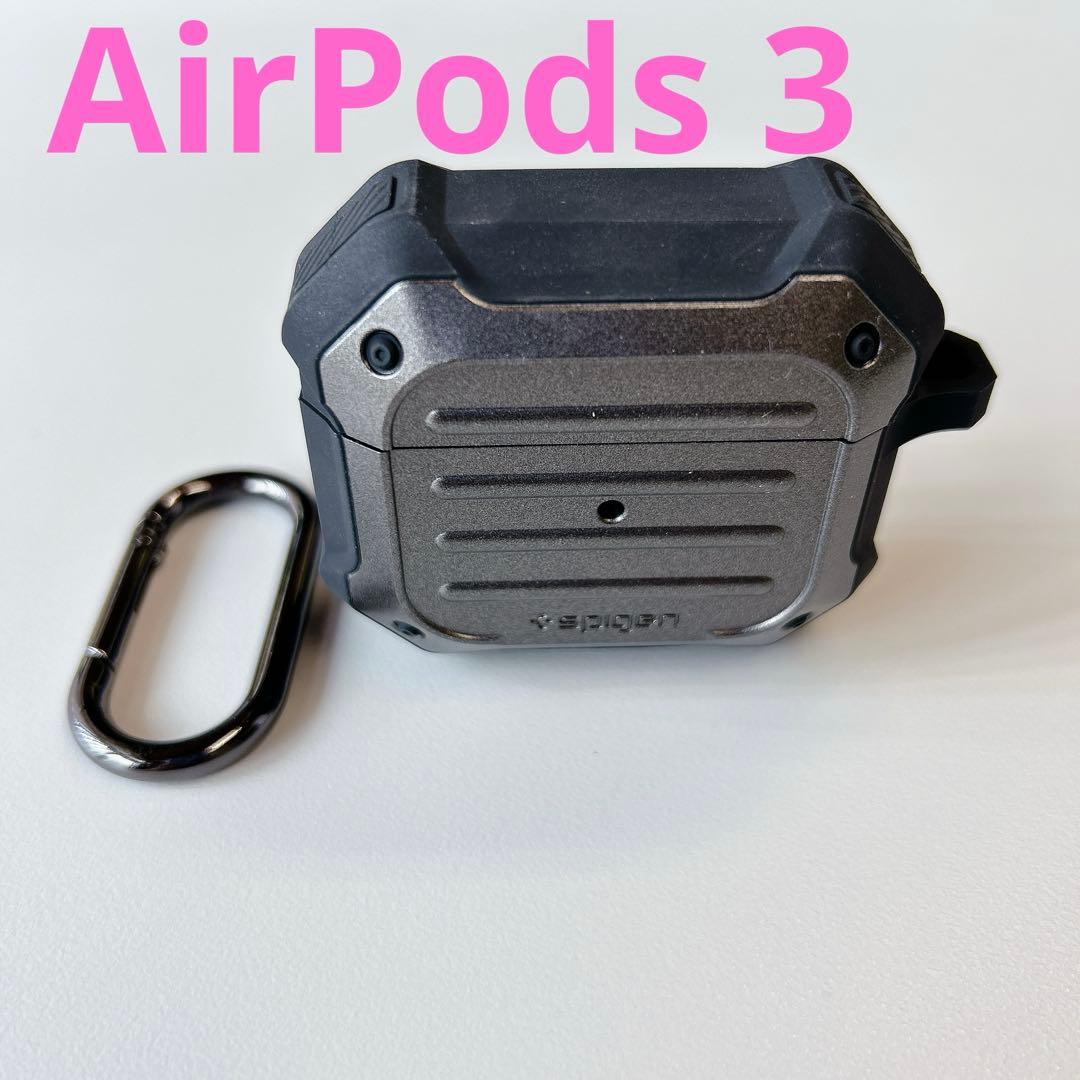 Airpods 第3世代 ケース ワイヤレス充電 対応 カラビナ ブラック