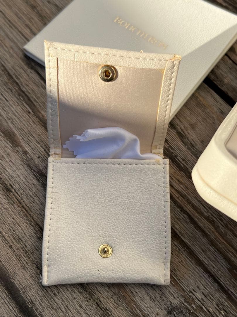 Boucheron★ブシュロンキャトルホワイトリングハーフメンズ19号K18PG