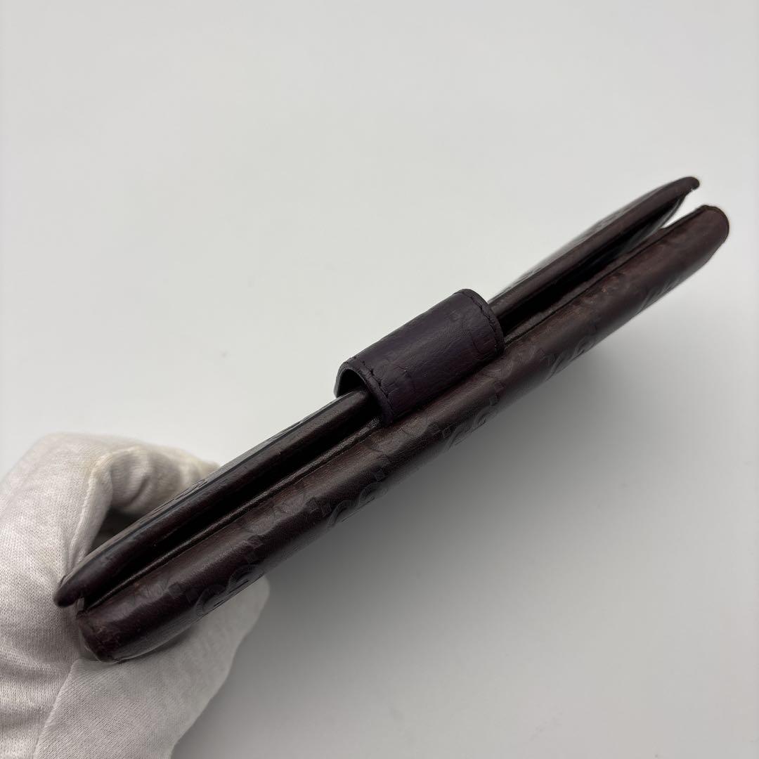 Gucci シマ　GGパターン　エンボス長財布