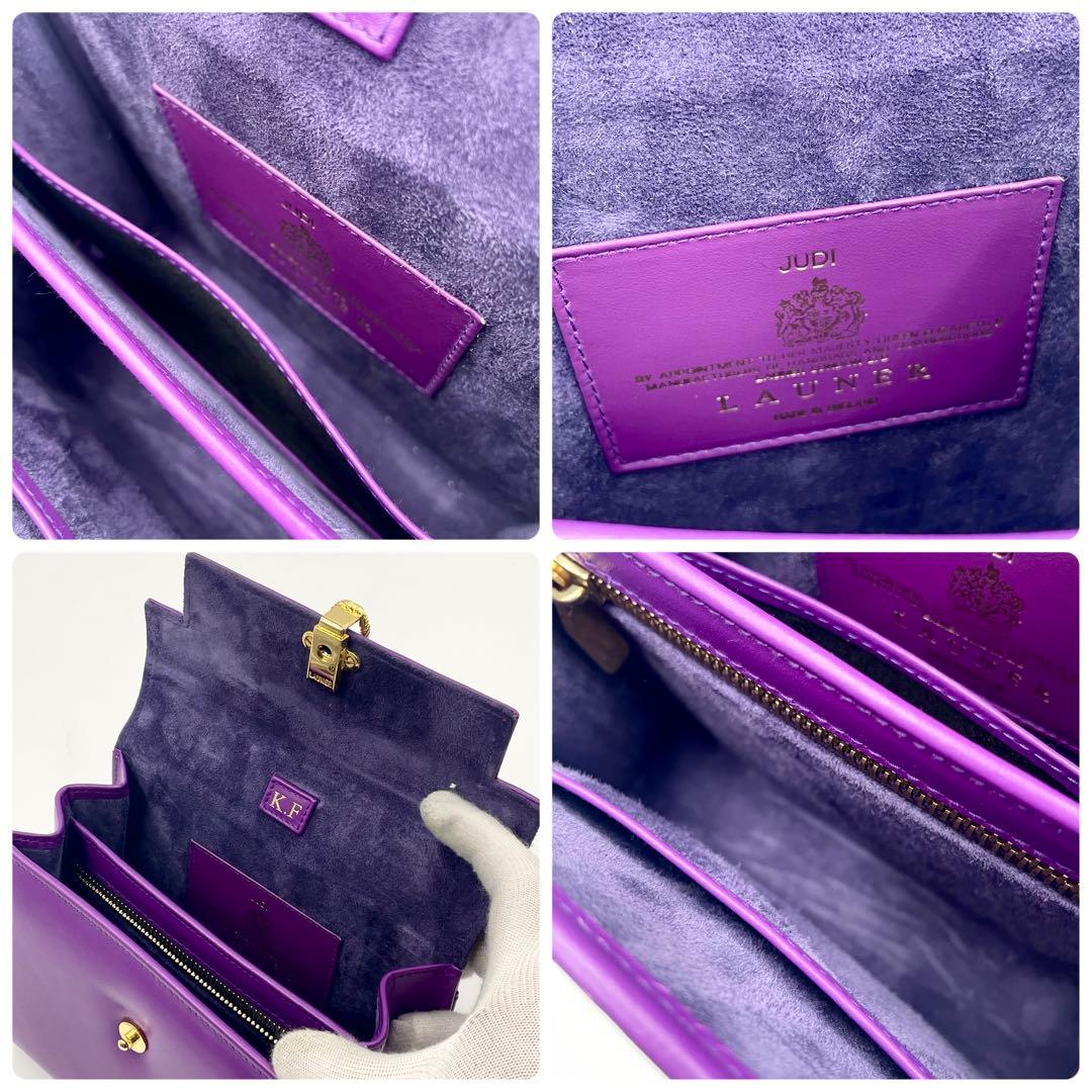 【定価45万・極美品】ロウナーロンドン ジュディ ハンドバッグ 2way 希少色