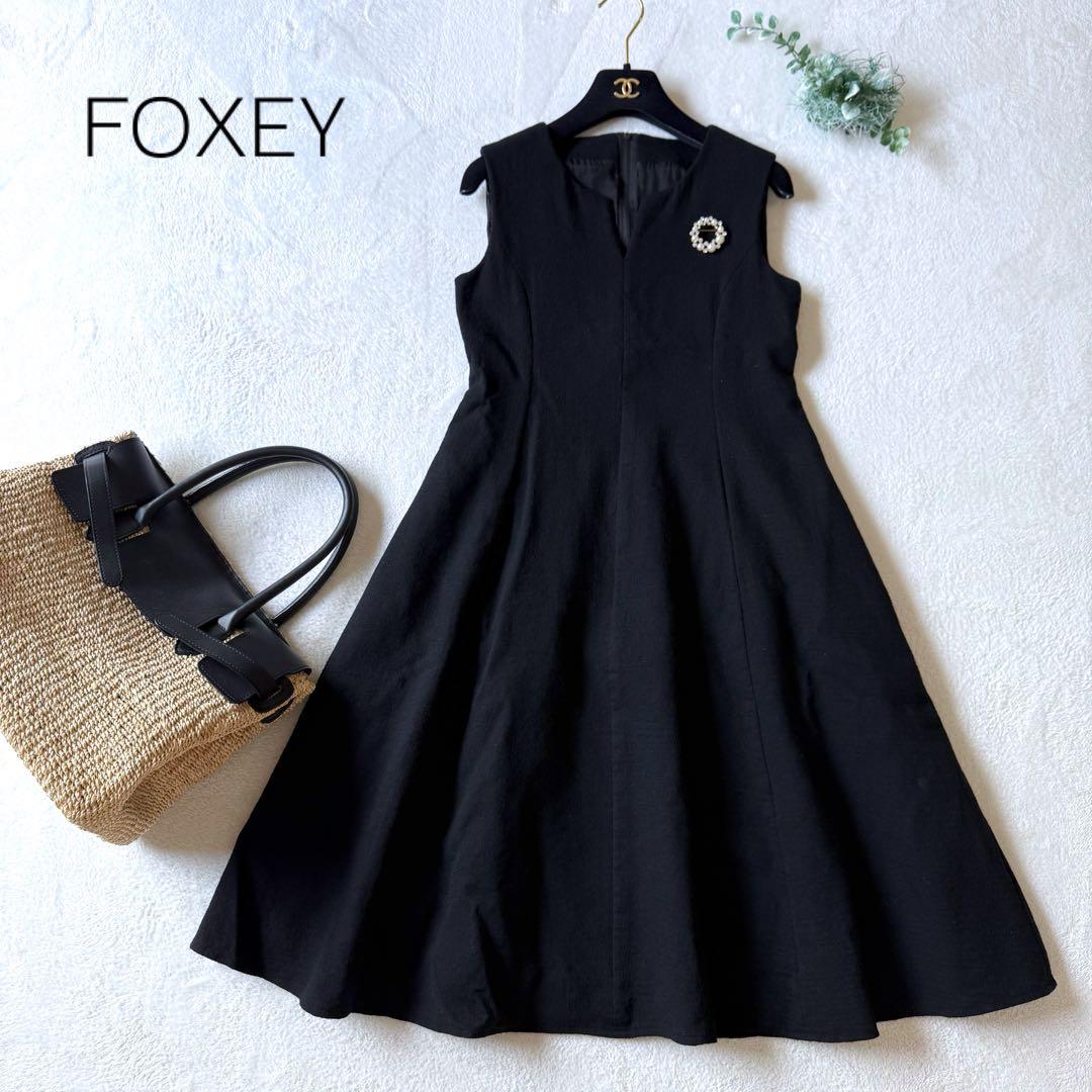 FOXEY フォクシー 2022年 ドレス フリージア　ワンピース 黒