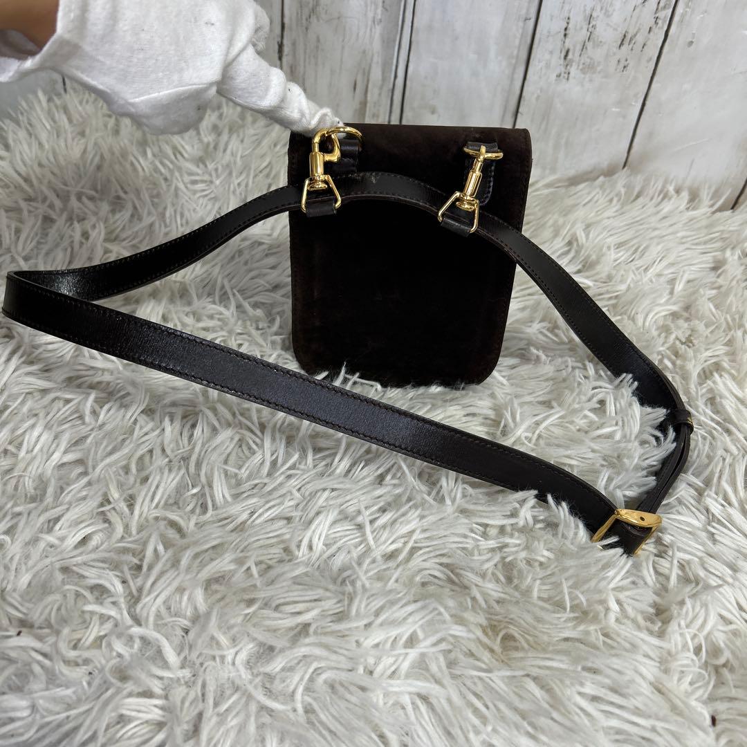 GUCCI ターンロック ウエストポーチ ウエストバッグ レザー スエード