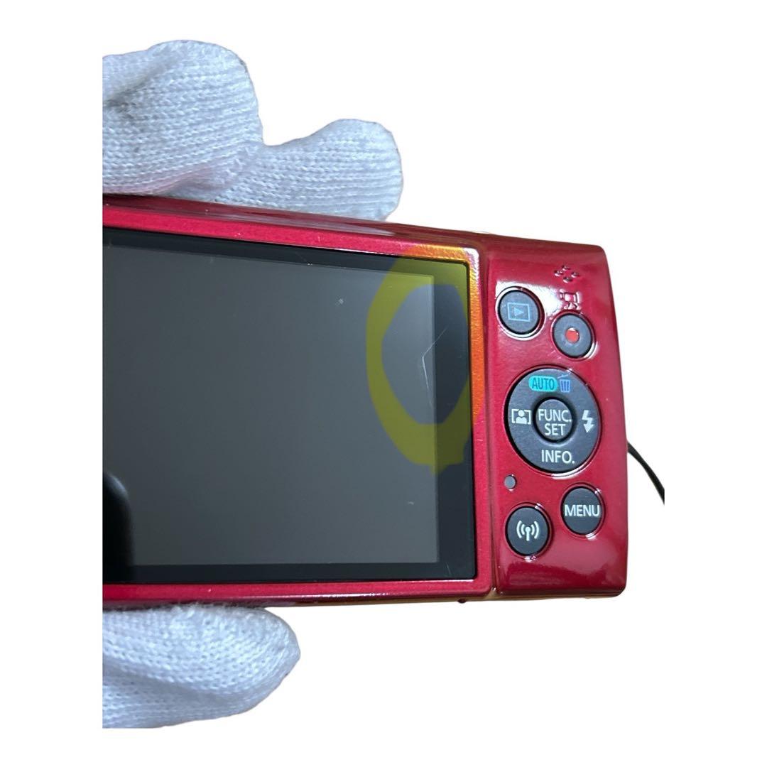【美品】Canon IXY 190 レッド デジタルカメラ 充電器付き
