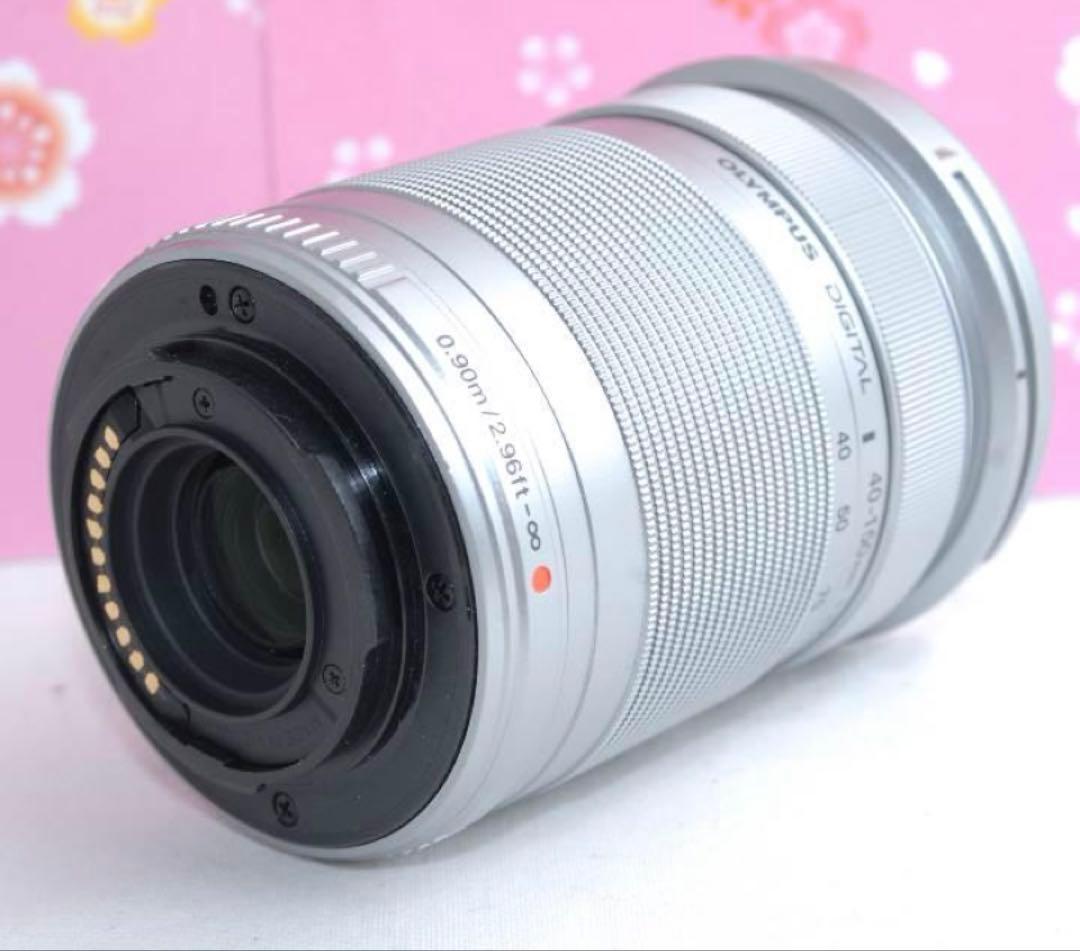 ★イベント最適 望遠ズーム ボケ味キレイ★オリンパス 40-150mm シルバー