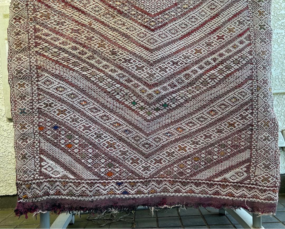 モロッコ　ラグ　ヴィンテージ　パープル