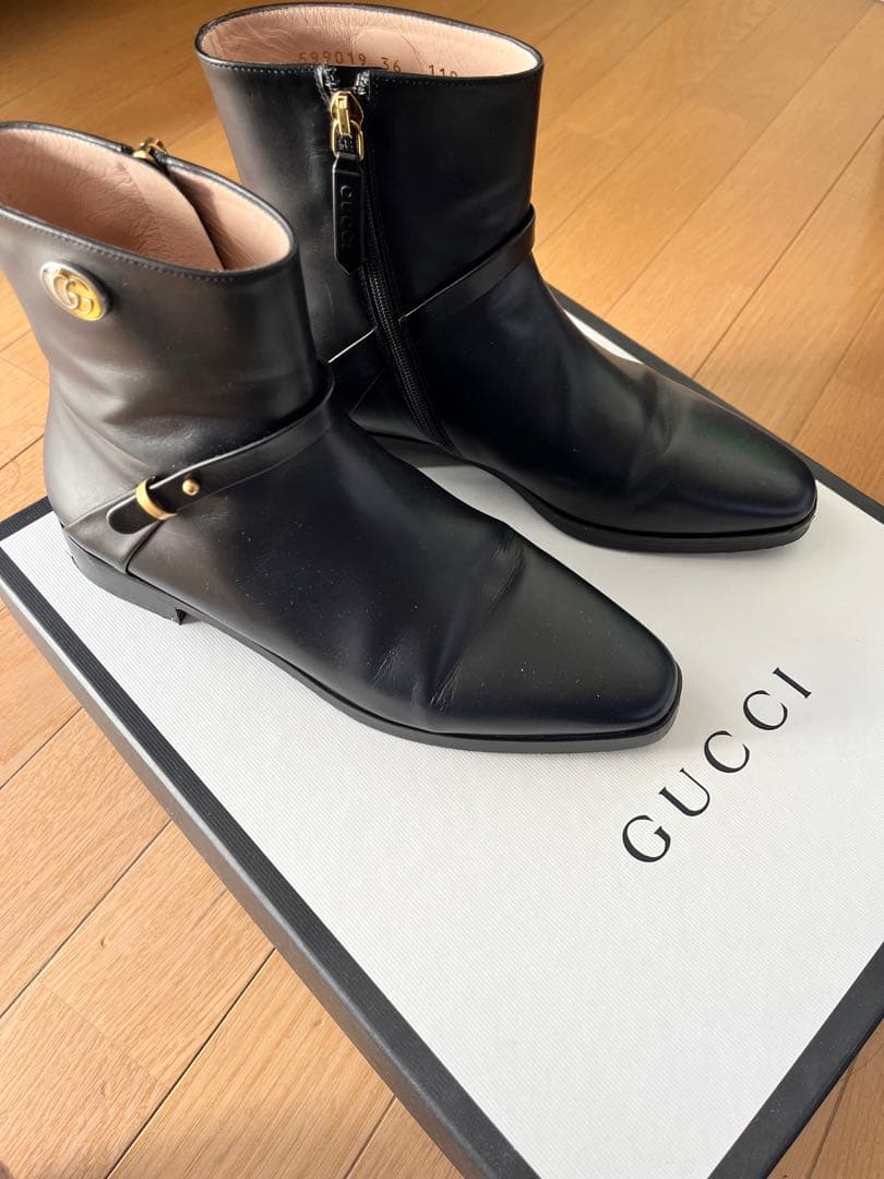 GUCCI ブラック ショートブーツ 36
