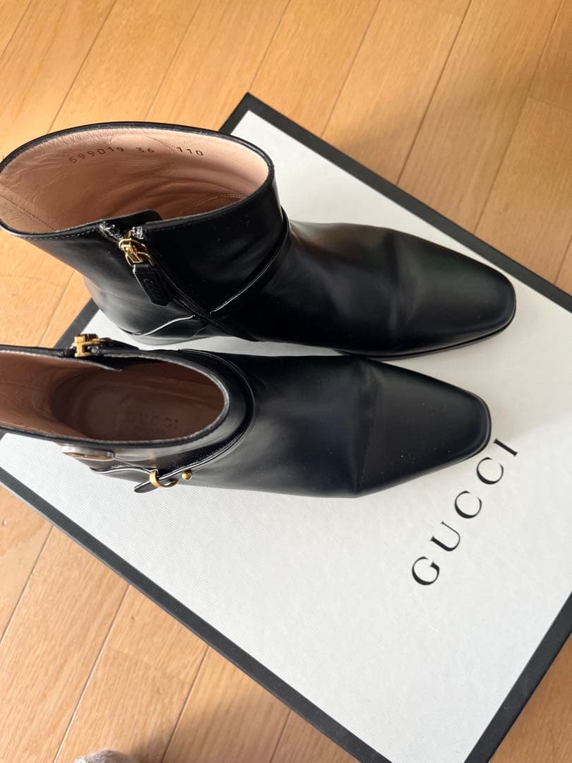 GUCCI ブラック ショートブーツ 36