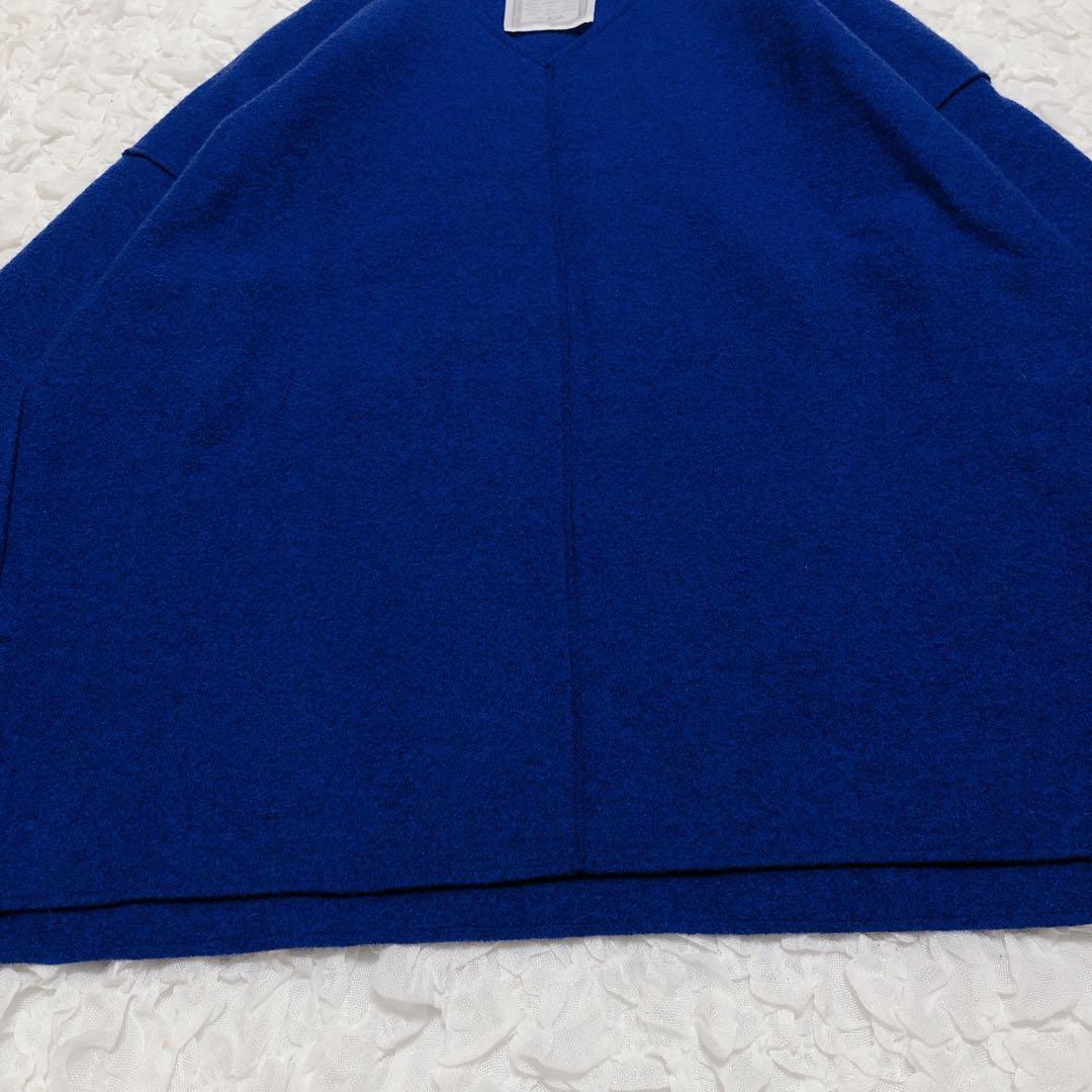 BEARDSLEY ビアズリー　ブルー　青　ウール圧縮プルオーバー　サイズF