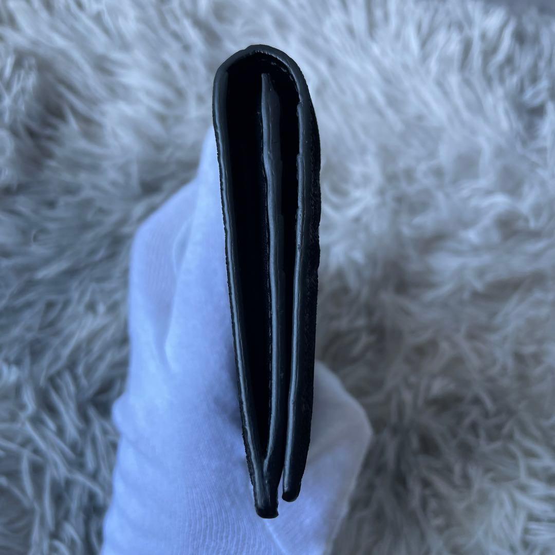 【未使用級】プレリーギンザ 長財布 エレファントレザー ブラック 定価49500