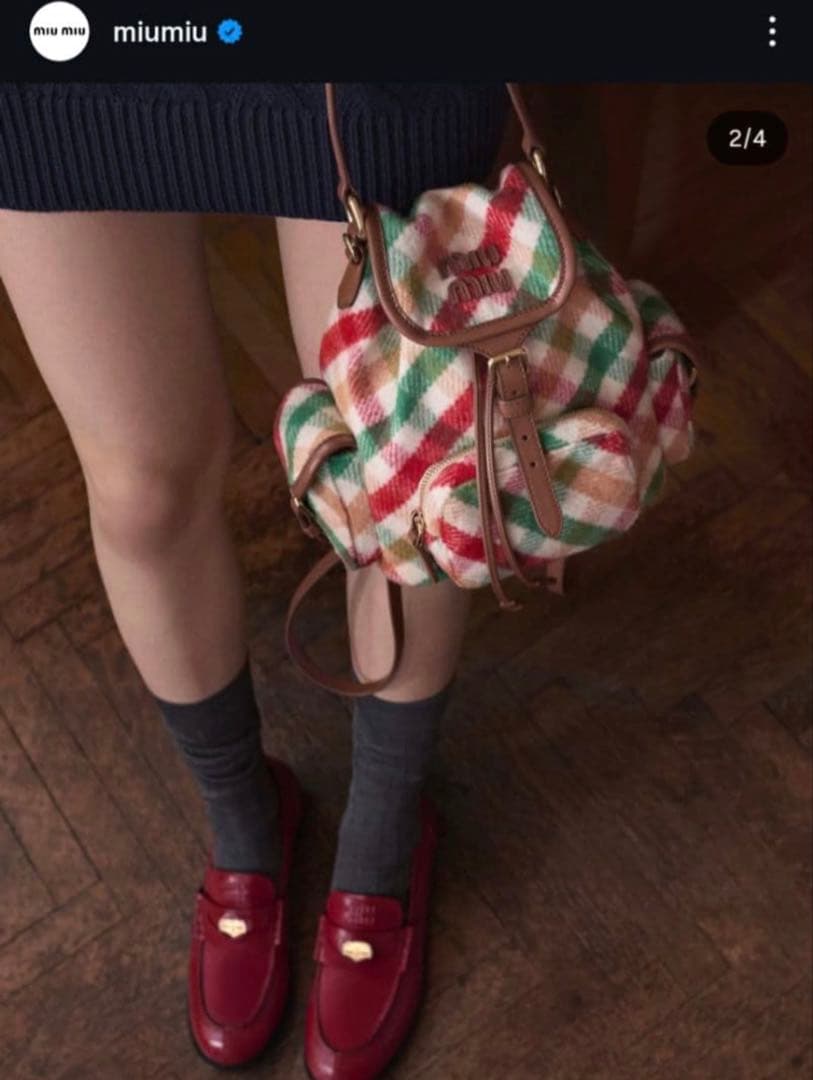 最終値下げ！正規店購入　miumiu ミニバッグ　バッグパック　レシート付