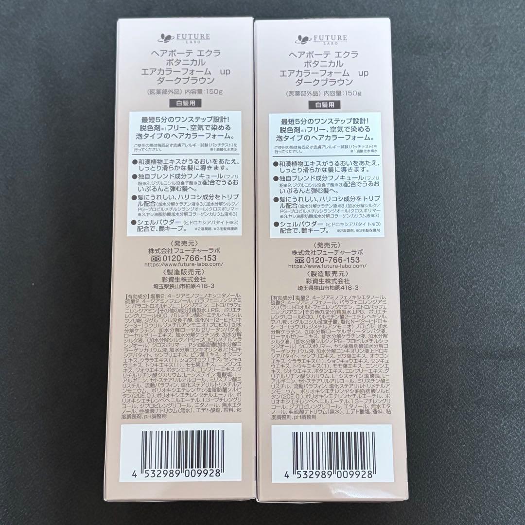 ヘアボーテ エクラ ボタニカル エアカラーフォーム ダークブラウン 2本セット