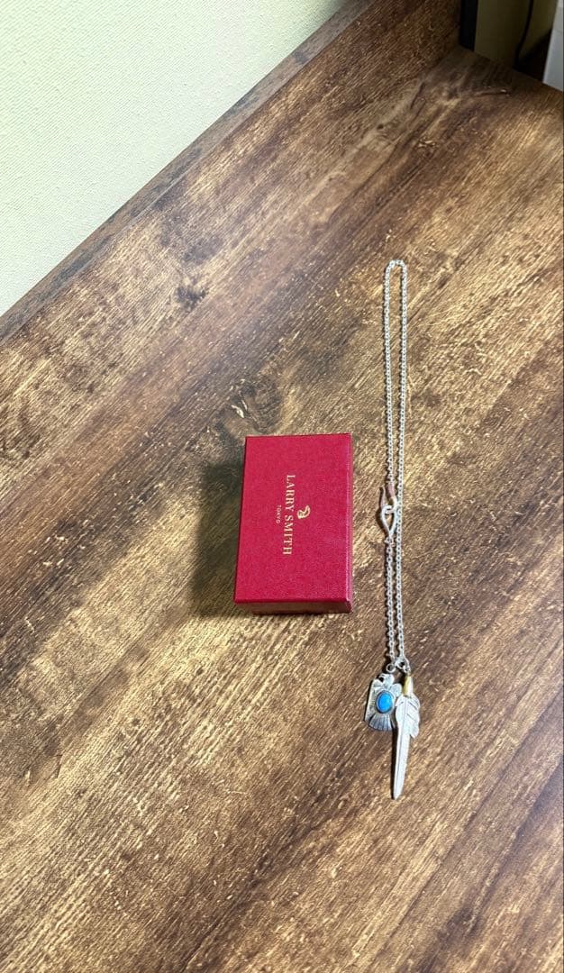 LARRY SMITH ネックレス ターコイズ カゼキリフェザー ラリースミス