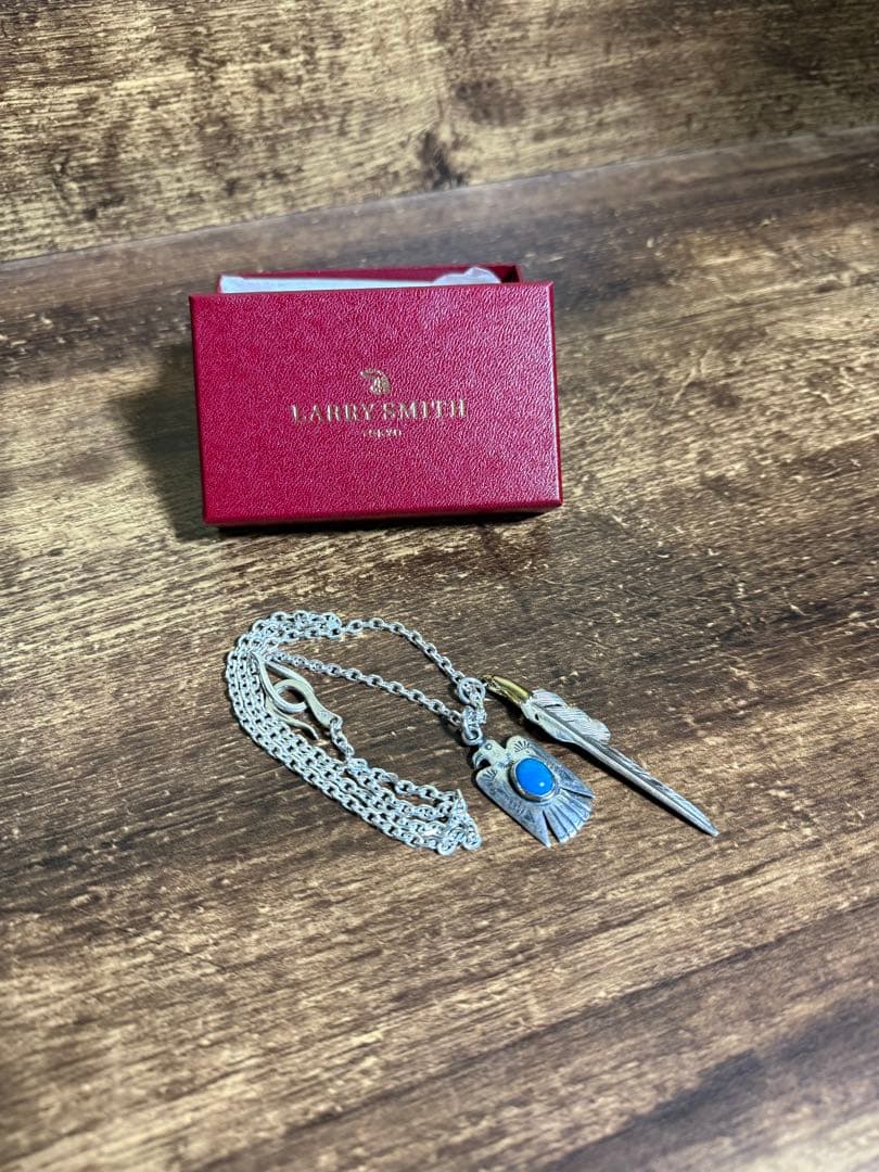 LARRY SMITH ネックレス ターコイズ カゼキリフェザー ラリースミス