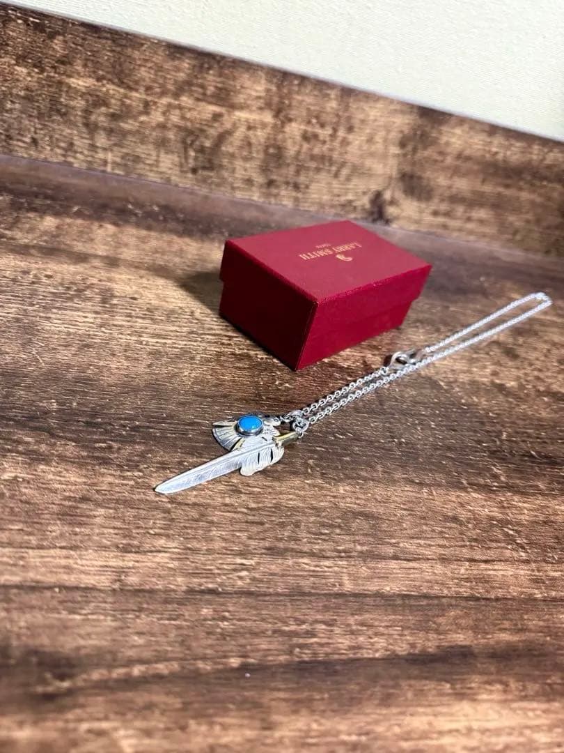 LARRY SMITH ネックレス ターコイズ カゼキリフェザー ラリースミス