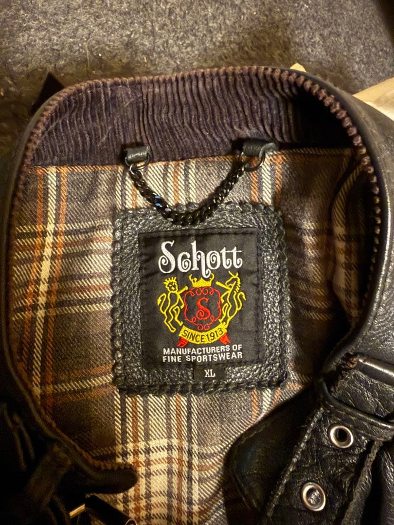 Schott クラシックレザーライダースジャケット XL