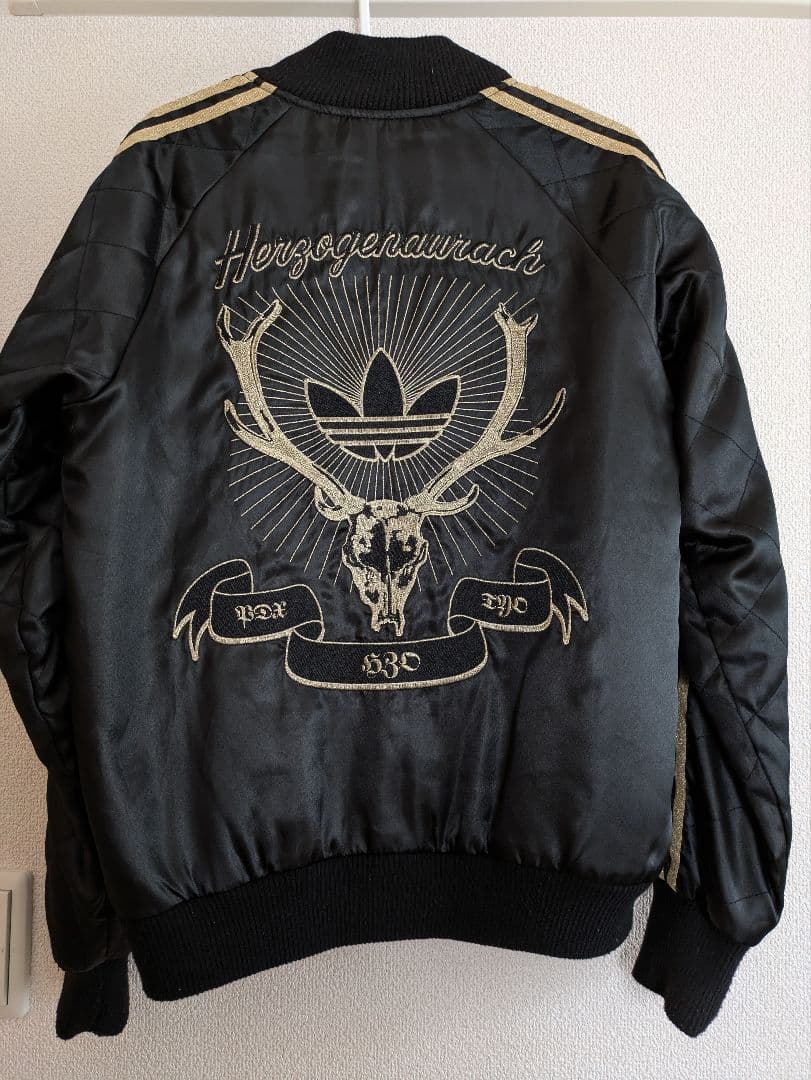 2008秋冬モデル　メンズS　adidas ブラック スカジャン　美品