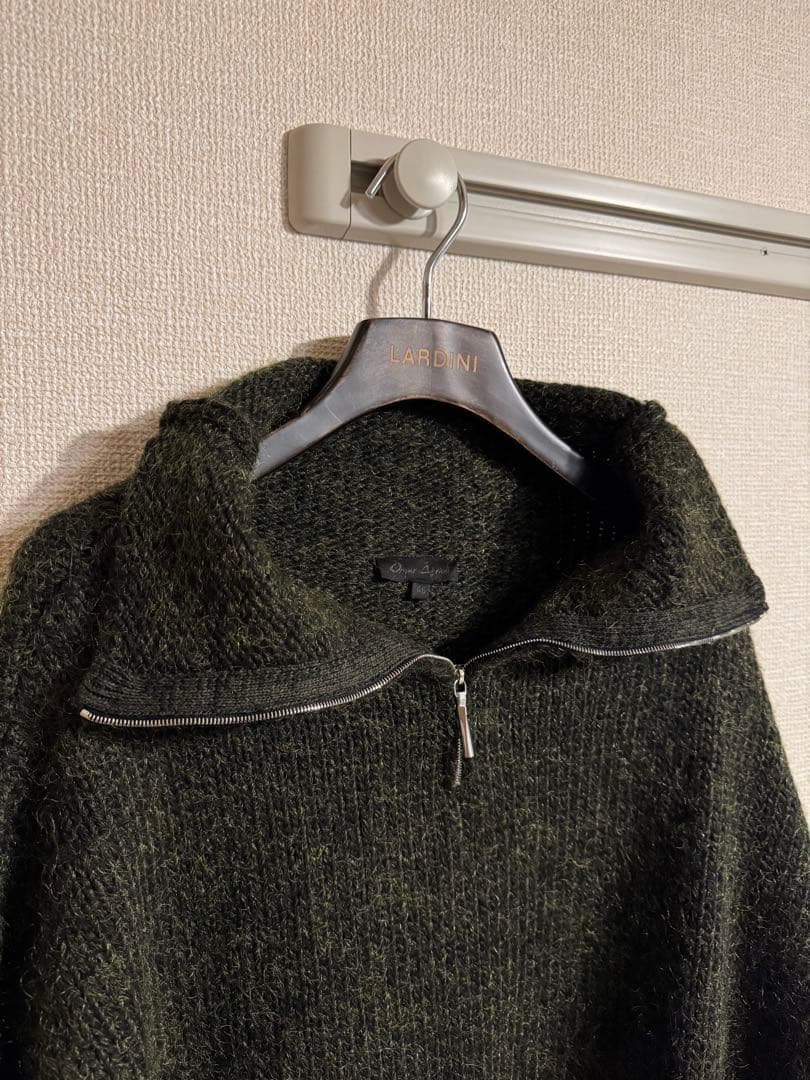 トップス Omar Afrdi half zip mohair knit