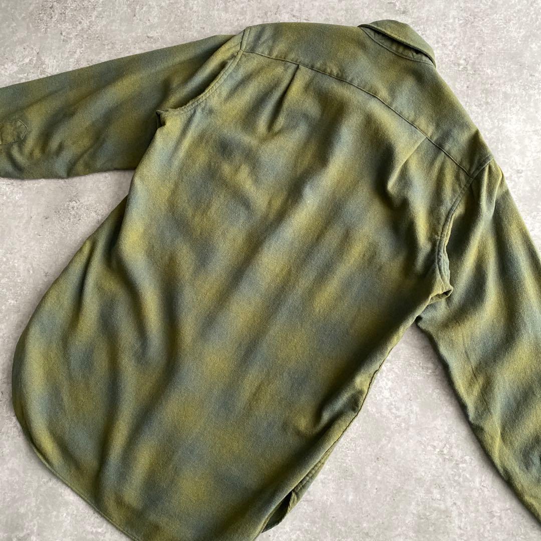 極上配色 60s ペンドルトン オンブレ ウール シャツ USA製 15 1/2