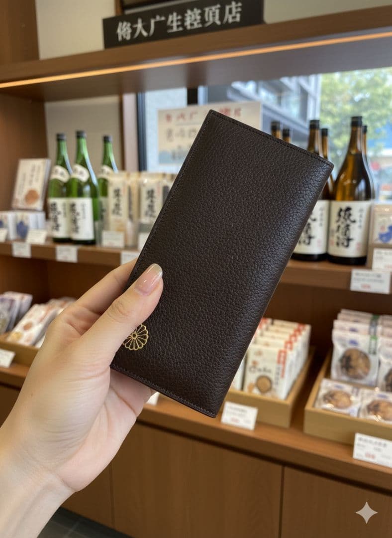 皇居財布　本革　長財布（新品・未使用）皇居東御苑 お土産品