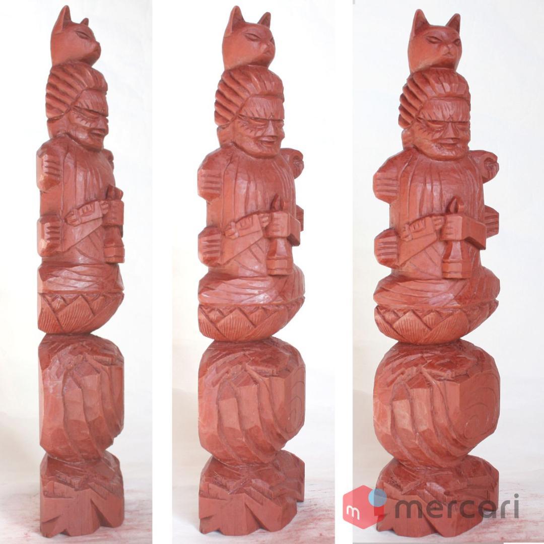 円空仏　愛染明王坐像・猫冠バージョン