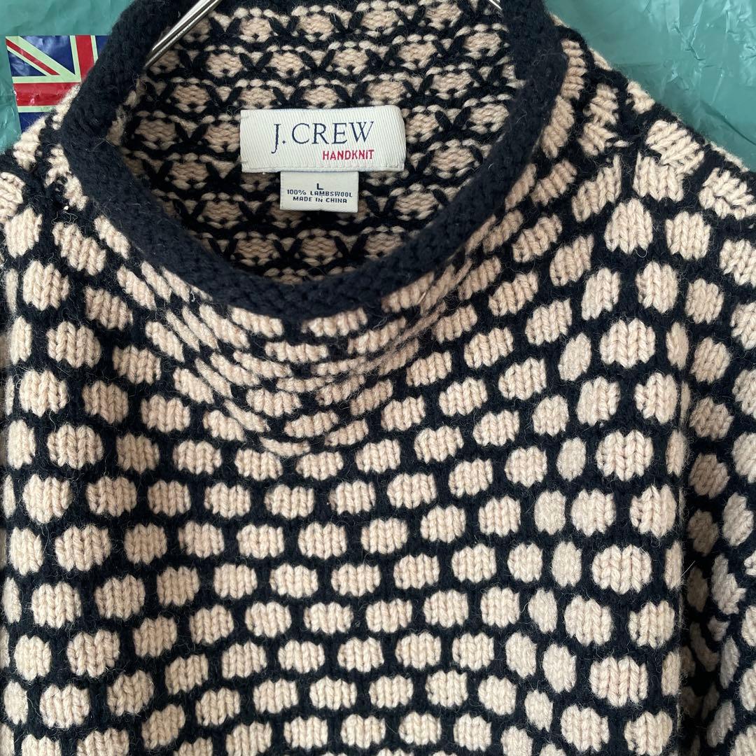 90s ヴィンテージ JCREW 巨人タグ ハンドニット 希少柄