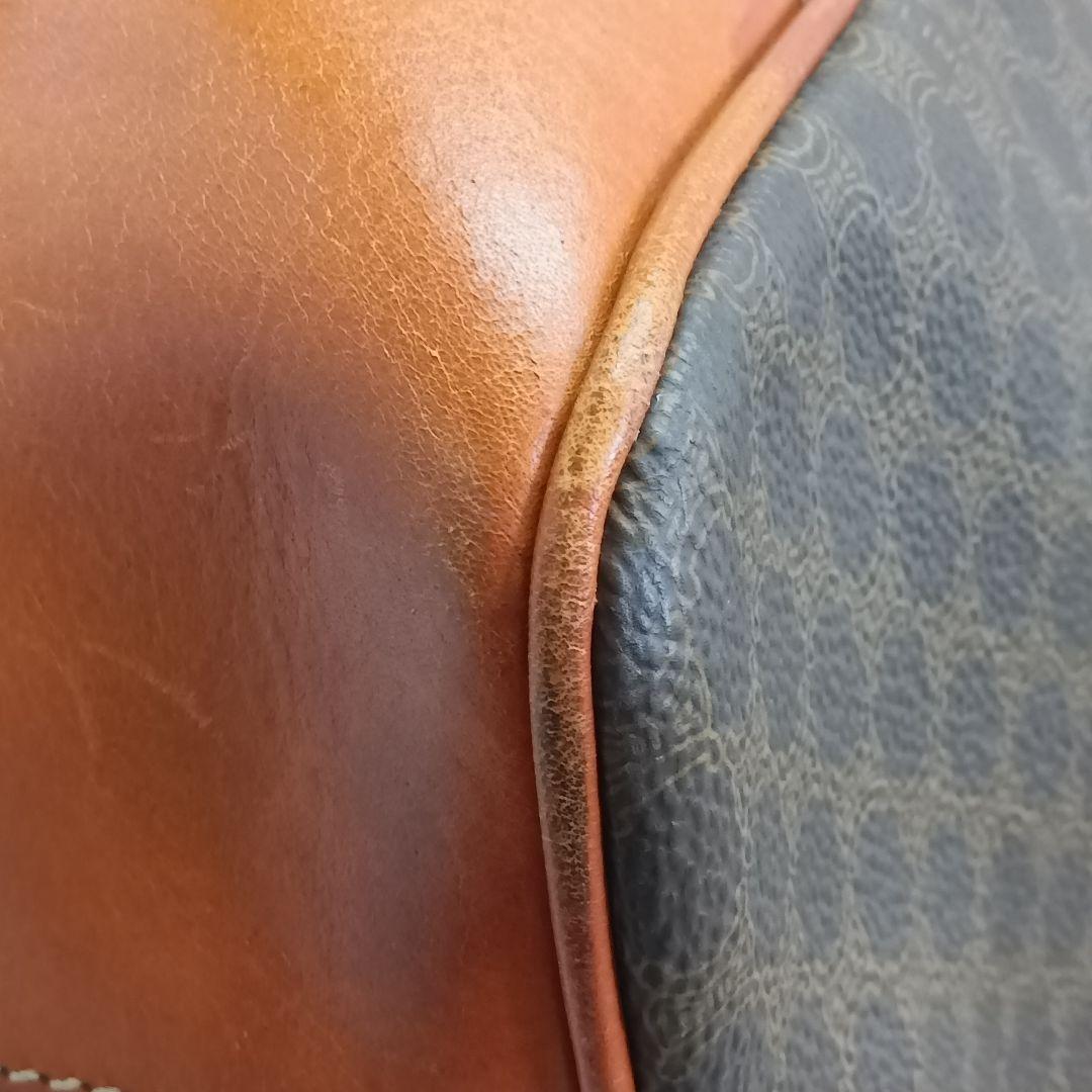 AMN01 セリーヌ 極美品 マカダム ボストンバッグ トリオンフ ゴールド金具