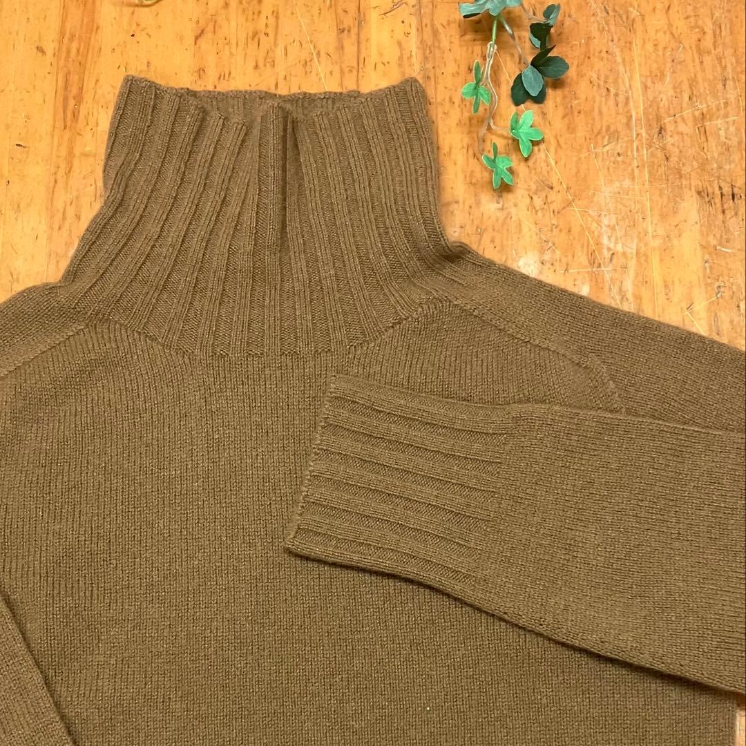 MARGARET HOWELL カシミヤタートルネックニット ブラウン