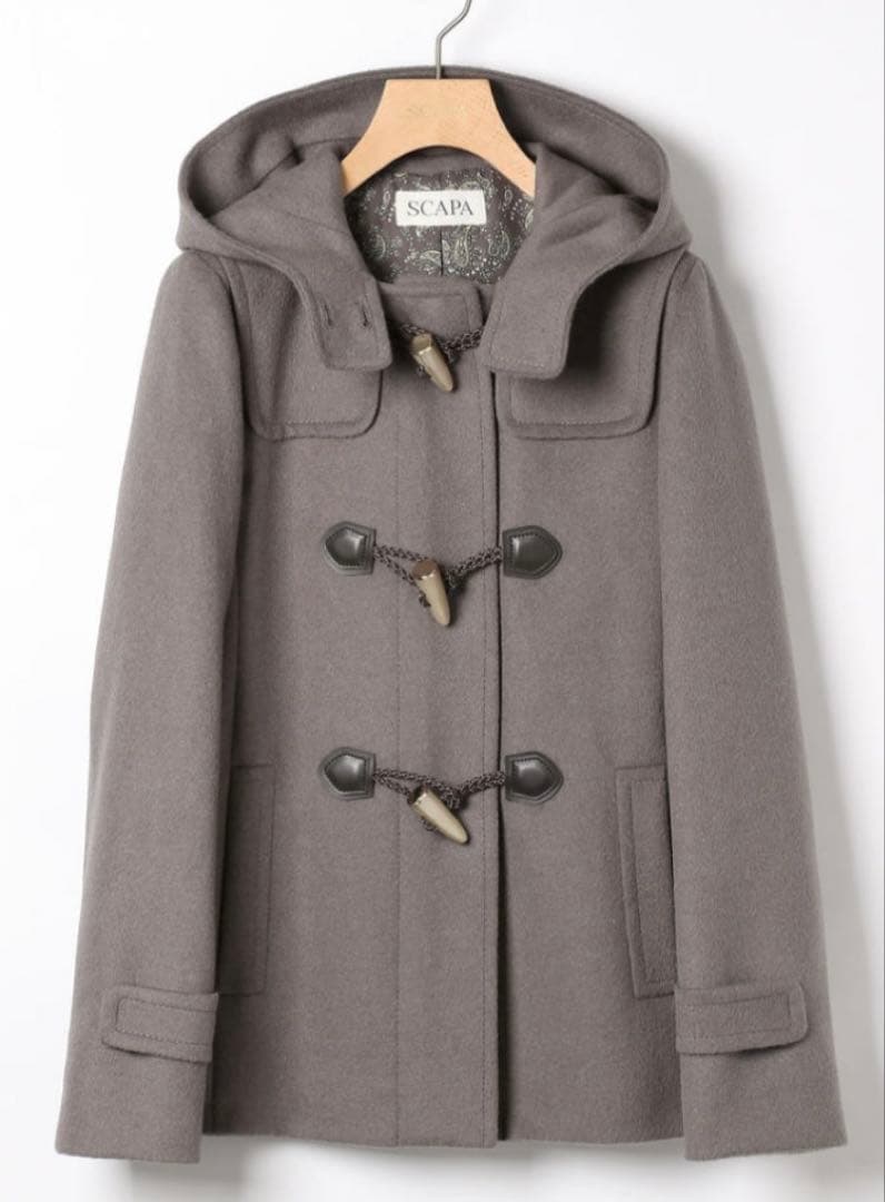 SCAPA ノートルアンゴラダッフルコート Lサイズ ダークブラウン